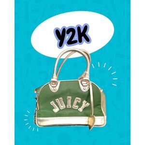Vintage Y2K Juicy Couture Dog Carrier Bag – Green & Gold